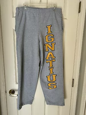 St Ignatius Wildcats  Fleece Gray  M Sweatpants By Champion EUC • $14