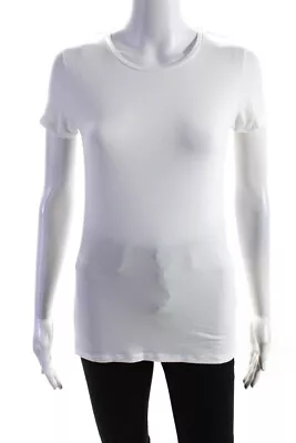 Majestic Paris Womens Short Sleeve Crew Neck Soft Touch Tee Shirt White Size 3 • $35.01