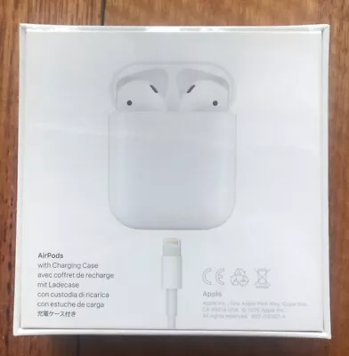 Apple AirPods 2nd Gen With Charging Case Sealed Box NEW - White (MV7N2ZA/A) • $175