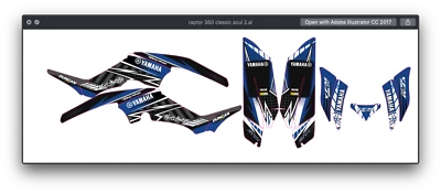 $130.20 • Buy Fits Yamaha Raptor 350 Graphic Decal Kit Stickers Atv Racing Calcomanias