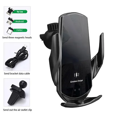 30W Car Wireless Charger Infrared Induction Phone Holder For IPhone Samsung S22+ • $20.98