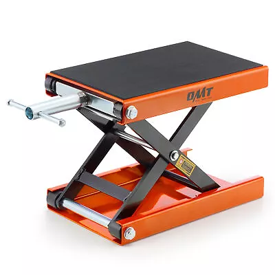 OMT Motorcycle Scissor Jack Lift 1100 Lbs Wide Deck Hoist Stand For ATVs Bike • $49.99