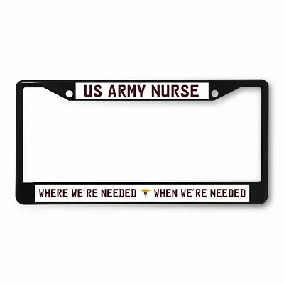 License Plate Frame Vinyl Insert Us Army Nurse We'Re Needed Corp Logo Military • $17.99