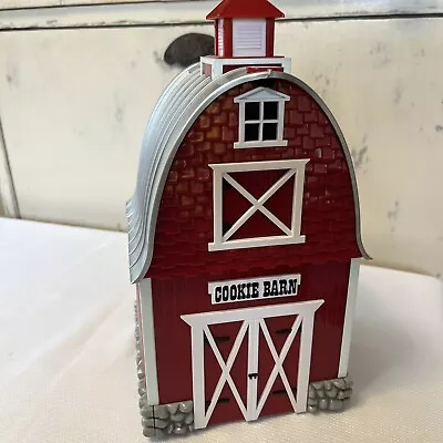 Vintage The Original Red Barn Cookie Jar Plays Green Acres Theme Plastic Farm • $22.99