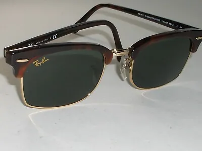 52[]21 Ray-ban Rb3916 Tortoise/gold Blend G15 Uv Clubmaster Square Sunglasses • $187.49