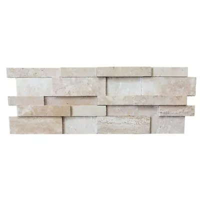 Travertine Stacked Stone Siding Ledger Panel - Honed And Filled - 7.25 X19.75  • $9.90