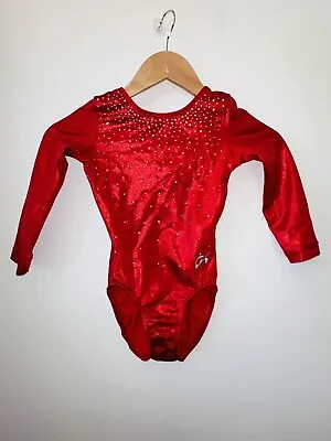 GK Elite Sportswear Gymnastics Leotard EUC Sz L  More Listed Embellished Stoned • $40