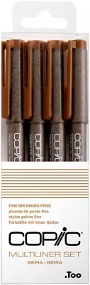 Copic Markers Multiliner Sepia Pigment Based Ink 4-Piece Set • $18.38