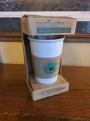 New Eco One Coffee Cup Grande 16oz  Ceramic Cup W/ Lid • $11.49