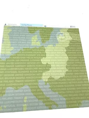 NEW Map Of Europe Travel 12 X 12 Scrapbook Paper Acid Lignin Free • $1