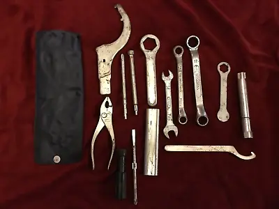 Motorcycle OEM Honda Vintage Tool Kit  Metric Onboard Tool Kit Blue Pouch • $74