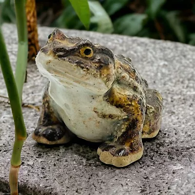 Vintage JAPANESE Ceramic POTTERY HIRADO Style FROG TOAD Figurine SCULPTURE  • $19.99