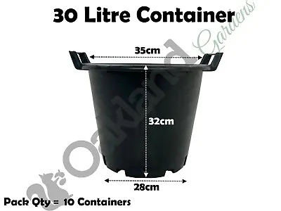 £35.95 • Buy Heavy Duty 30 Litre Plastic Plant Pot With Handles Tubs Potato Container | X 10