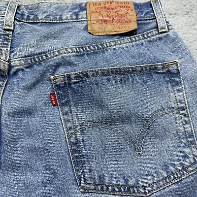 Vintage Levis 501 Jeans Mens 36x32 Blue Straight Leg Denim Button Fly Y2K • $32.54