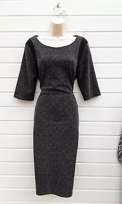 Pencil Dresssmartcasualgrey/black60's70's80's Vintage Stylesize 18 App • £6.99