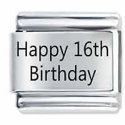 £4.10 • Buy HAPPY 16TH BIRTHDAY * Daisy Charm For Use With Italian Modular Charm Bracelets