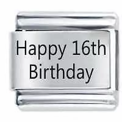 HAPPY 16TH BIRTHDAY * Daisy Charm For Use With Italian Modular Charm Bracelets • £4.36