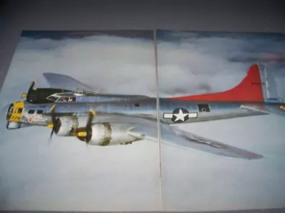 Vintage..b-17  Miss Angela    ..2-page Color Photo Pages...rare! (218z) • $6.99