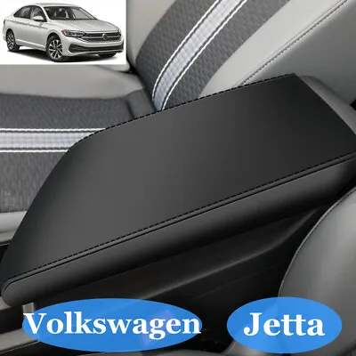 Car Armrest Cover Center Console Lid Pad Leather For Volkswagen Jetta 2019-2024 • $15.99