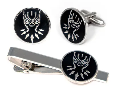 Black Panther Cufflinks Avengers Tie Clip Marvel Wedding Cuff Links Jewelry • $9.95