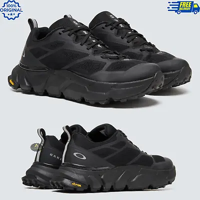 ! Oakley Light Breathe Vibram XS Trek Trainers Shoes Triple Black Size UK 11 ! • £119.60