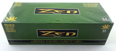 1 Box Zen Smoke Menthol King Size Cigarette Filter Tubes 200 Tubes - 3132-1 • $11.95