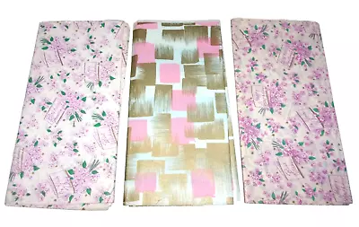 Vintage Mid Century Gift Wrap Paper 10 Sheets Birthday Pink Purple  30 X 20  • $12.34