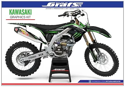 KAWASAKI Complete Graphics KX F KLX 65 85 110 112 125 140 150 230 250 300 450 R • $159