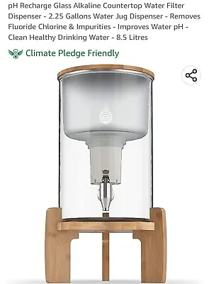£34.95 • Buy  PH Recharge Glass Alkaline Countertop Water Filter Dispenser 