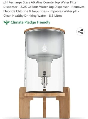 £34.95 • Buy  PH Recharge Glass Alkaline Countertop Water Filter Dispenser 