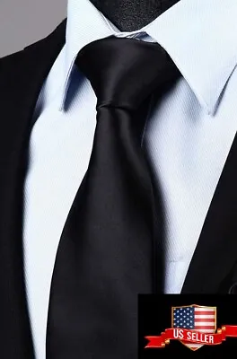 New Men's Dress Tie Solid Color Classic Neck Tie Necktie Wedding  Formal USA • $8.78