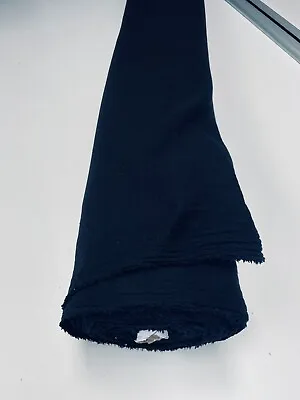 Double Gauze Cotton Muslin Fabric Soft Baby Cloth - 140cm Wide - Black • £0.99