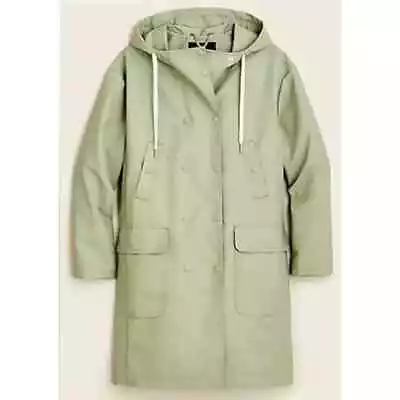 J. Crew Rain Coat Parka Spring Green Women's Size XS Utility Hooded • $45