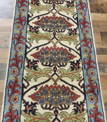 $260.63 • Buy 2'7 X10' New William Morris Hand Knotted Wool Arts & Crafts Oriental Area Rug