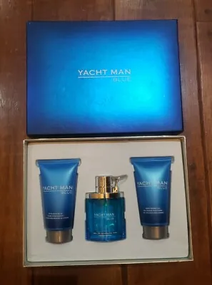 Blue By Yacht Man For Men Set: EDT+Shower Gel+ASB (3.4+5.1+5.1) NEW OLD STOCK  • $39.97