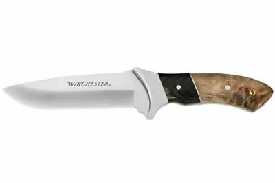 Winchester 2241784 Burl Wood Fixed Blade Hunting Knife With Gut Hook And Sheath • $250