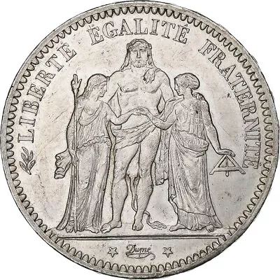 [#1281947] France 5 Francs Hercule 1873 Paris Silver AU Gadoury:745 A • $38.94
