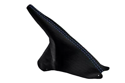 Fits 1994-2004 Ford Mustang Carbon Fiber E Brake Boot Cover Blue Stitch • $31.19