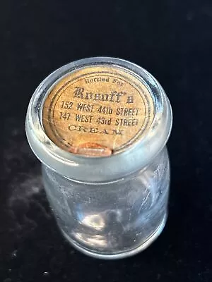Vintage Miniature Cream Glass Milk Bottle Advertising Rosoff’s Cream 2-3/16” • $12
