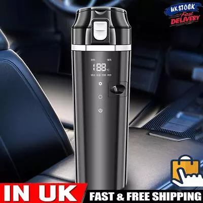 12V/24V Car Heated Smart Mug 500ML Coffee Milk Heated Kettle Water Warmer Bottle • £21.69