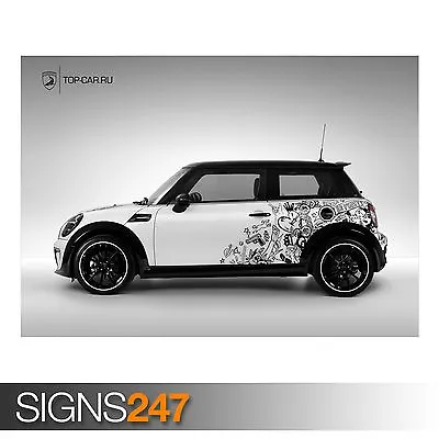 MINI COOPER S BULLY (AA302) CAR POSTER - Photo Picture Poster Print Art A0 To A4 • £3.95