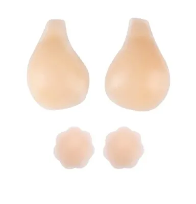 £5 • Buy  2 Pairs Silicone Gel Invisible Bra Self Adhesive Push Up Strapless Nipple 