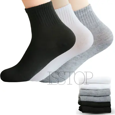 Lot 12 Pairs Mens Womens Ankle/Quarter Crew Socks Sport Casual Cotton Socks US • $8.05