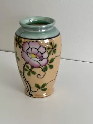 Vintage MCM Hand Painted Porcelain Floral Vase 1940-50 Tashiro Shoten Lusterware • $14.99