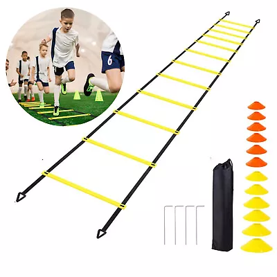 6M Speed Agility Ladder Fitness Training Soccer Sports Footwork Practise Gym • $16.79