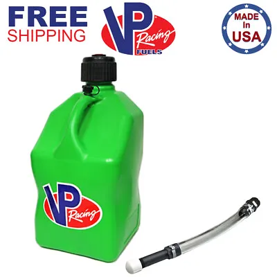 VP Racing Green 5.5 Gallon Square Utility Jug Gas Can + Deluxe Fill Hose • $47.96