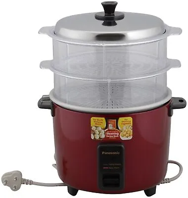Panasonic SR-WA22H(SS) Food Steamer Warmer Rice Cooker Momo Maker(2.2 L Red) • £108.24
