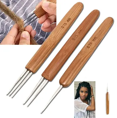 3X Crochet Hook Needle For Braid Hair Micro Braid Needle Dread Lock Mainta  ZDP • £5.44