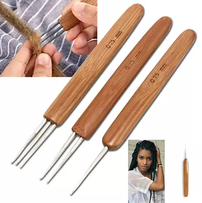 3X Crochet Hook Needle For Braid Hair Micro Braid Needle Dread Lock Mainta  ZSY • £5.21