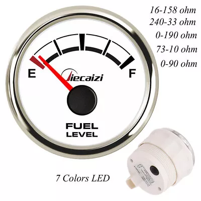 Jiecaizi 0-90ohm 16-158 240-33 73-10 0-190ohm Fuel Level Gauge 7 Color LED White • $26.55